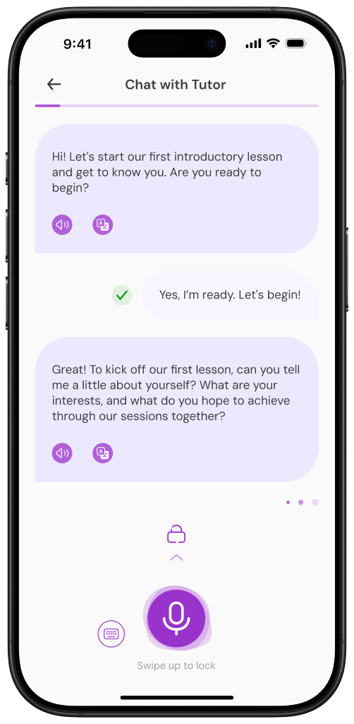 Phone showing chat interface